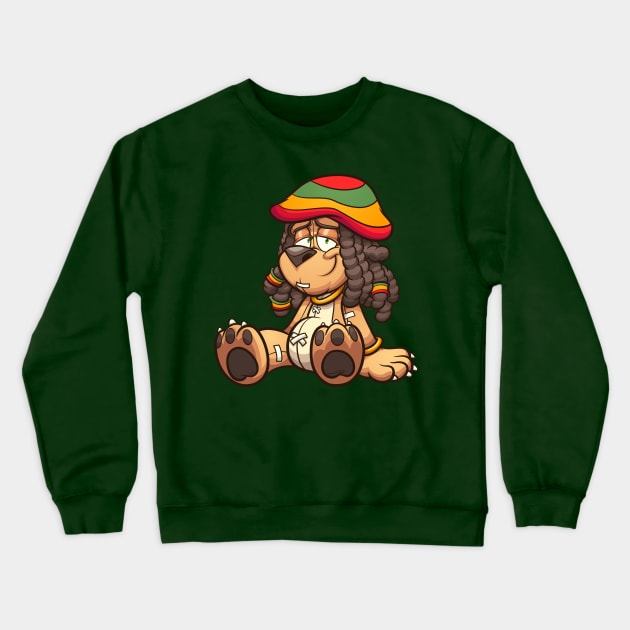 Rastafarian bear Crewneck Sweatshirt by memoangeles